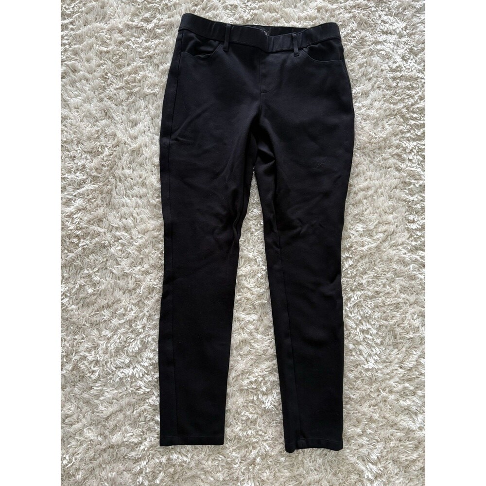J. Crew Mercantile Pants Black Women's Size 6 Ankle Mid Rise Pockets Stretch